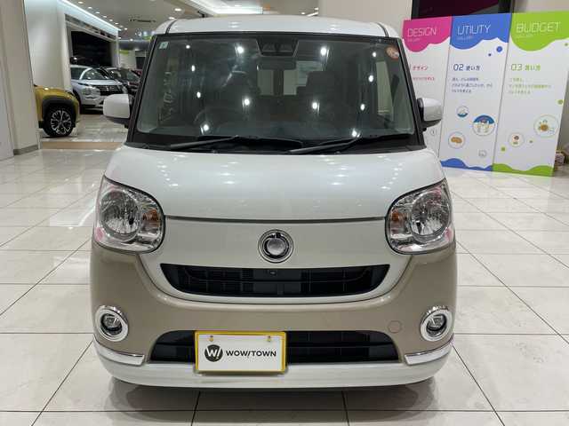 ダイハツ ムーヴ キャンバス X メイクアップ リミテッド SAⅢ 埼玉県 2019(平31)年 4.1万km パールホワイトⅢ/ナチュラルベージュマイカメタリック 2トーン スマートアシスト3/純正ナビ/　　CD/DVD/BT/フルセグTV/パノラマモニター/両側パワースライドドア/オートライト/オートハイビーム/アイドリングストップ/ステアリングスイッチ/プッシュスタート/ETC/禁煙車