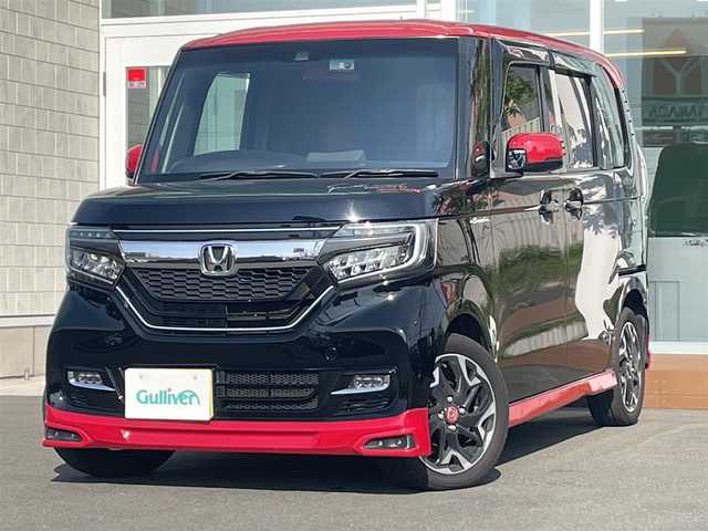 ホンダ Ｎ ＢＯＸ カスタム EX ターボ 道央・札幌 2018(平30)年 7.8万km クリスタルブラックパール ・４WD/・ワンオーナー/・ホンダセンシング/・純正オーディオ/　CD＆AM＆FM＆ワンセグTV/・両側パワースライドドア/・コーナーセンサー/・レーンキープアシスト/・レーダークルーズコントロール/・パドルシフト/・ドライブレコーダー/・純正エンジンスターター/・オートエアコン/・フリップダウンモニター/・オートライト/・オートリトラミラー/・ビルトインETC/・シートヒーター/・プッシュスタート/・スマートキー/・純正フロアマット/・ウィンカーミラー/・フォグライト/・ドアバイザー/・スペアキー