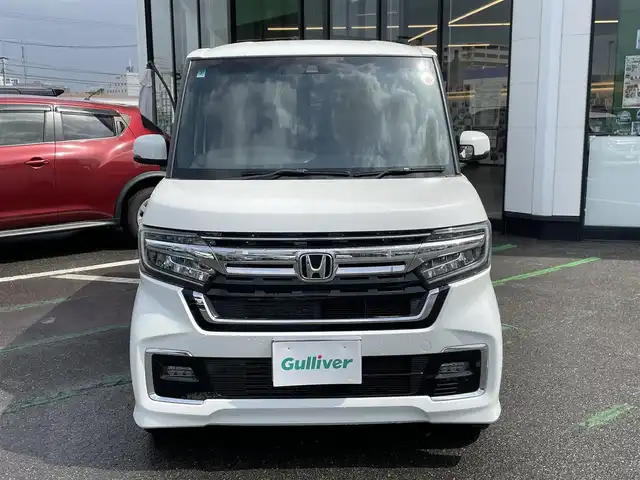 ホンダ Ｎ ＢＯＸ カスタム L ターボ 長崎県 2022(令4)年 3.2万km プラチナホワイトパール 純正ナビ/（フルセグ・CD・DVD・BT・SD・USB）/バックカメラ/両側パワースライドドア/ETC/ホンダセンシング/レーダークルーズコントロール/シートヒーター/ステアリングスイッチ/スペアキー/クリアランスソナー/パドルシフト/スマートキー/レーンキープアシスト/LEDヘッドライト/オートライト/ハーフレザーシート/新車保証書/取扱説明書