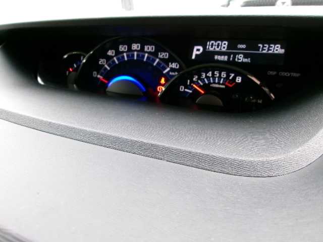 ダイハツ タント カスタム RS トップED SA 奈良県 2014(平26)年 0.8万km ブラックマイカメタリック /スマートキー/スペアキー1個有/スマートアシスト/両側パワースライドドア/LEDヘッドライト/オートライト/イクリプスメモリーナビ地デジフルセグTV/　「AVN-Z04iW」/バックカメラ/ハンドルスイッチ/革巻きステアリング/合皮ハーフレザーシート/登録時走行7338km/15インチアルミ