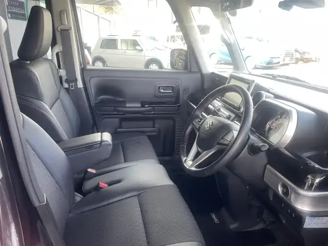 スズキ スペーシア カスタム HYBRID XS 三重県 2018(平30)年 3.8万km ブルーイッシュブラックパール3 純正ナビ/全方位モニター用カメラパッケージ/セーフティサポート/パワースライドドア（運転席側/助手席側）/LEDヘッドライト/オートライト/ボディ同色電動オート格納ドアミラー/サイドシルスポイラー/ボディ同色リアスポイラー/リアエアロバンパー/165/55R15タイヤ/　＊15インチアルミホイール/オートエアコン/シートヒーター（運転席）/キーレス/プッシュスタート
