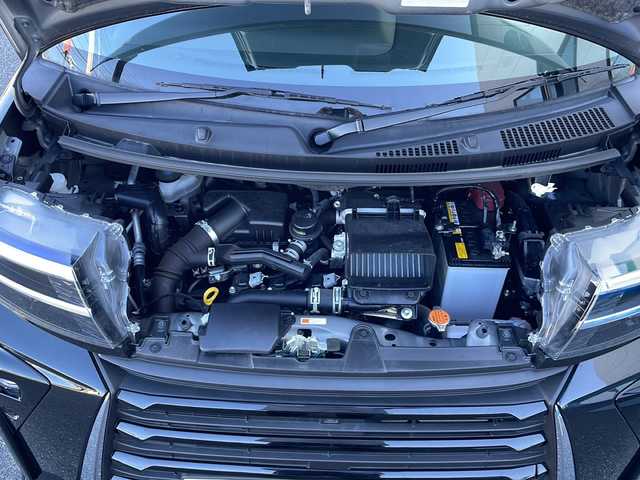 ダイハツ タント カスタム RS 山口県 2023(令5)年 0.9万km ブラックマイカメタリック ワンオーナー/社外SDナビ　【NSZT-W68T】/・フルセグTV/・Bluetooth接続/・パノラミックビューモニター/・DVD再生機能有/スマートアシスト/・衝突回避支援ブレーキ機能/・ふらつき警報/・誤発進抑制制御機能/・車線逸脱抑制制御機能/・路側逸脱警報/・先行車発進お知らせ機能/・標識認識機能/スマートキー/プッシュスタート/スペアキー1本/USB入力端子/ハーフレザーシート/シートヒーター/両側パワースライドドア/純正LEDライト/純正15インチアルミホイール/ドアバイザー/保証書