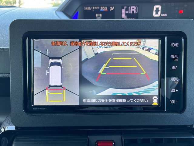ダイハツ タント カスタム RS 山口県 2023(令5)年 0.9万km ブラックマイカメタリック ワンオーナー/社外SDナビ　【NSZT-W68T】/・フルセグTV/・Bluetooth接続/・パノラミックビューモニター/・DVD再生機能有/スマートアシスト/・衝突回避支援ブレーキ機能/・ふらつき警報/・誤発進抑制制御機能/・車線逸脱抑制制御機能/・路側逸脱警報/・先行車発進お知らせ機能/・標識認識機能/スマートキー/プッシュスタート/スペアキー1本/USB入力端子/ハーフレザーシート/シートヒーター/両側パワースライドドア/純正LEDライト/純正15インチアルミホイール/ドアバイザー/保証書