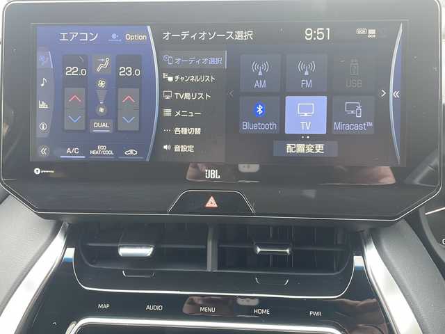 トヨタ ハリアー Z 山形県 2022(令4)年 1.2万km ブラック ・純正ディスプレイオーディオ/フルセグ/Bluetooth//AppleCarPlay/AndroidAuto/・JBLプレミアムサウンドシステム/・前後ドラレコ/・バックカメラ/・ビルトインETC2.0/・MTモード付きAT/・レーダークルーズコントロール/・レーントレーシングアシスト/・プリクラッシュセーフティ/・パーキングサポートブレーキ/・前後クリアランスソナー/・ブラインドスポットモニター/・ロードサインアシスト/・先行車発進告知/・オートマチックハイビーム/・ヘッドアップディスプレイ/・デジタルインナーミラー/・D席パワーシート/・電動テレスコピック/・ハンズフリーパワーバックドア/・純正AW/・純正マット/・スペアキー1本/・保証書/・取扱説明書