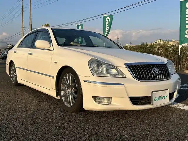 トヨタ クラウン マジェスタ Aタイプ 宮城県 2007(平19)年 11.4万km ホワイトパールクリスタルシャイン 純正メーカーオプションナビ/クルーズコントロール/ETC/バックカメラ/前席パワーシート/ヘッドアップディスプレイ/オートライト/純正17インチアルミホイール