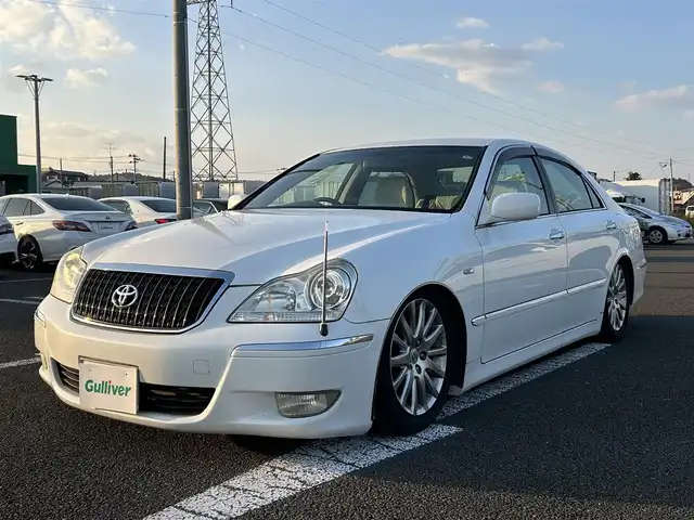 トヨタ クラウン マジェスタ Aタイプ 宮城県 2007(平19)年 11.4万km ホワイトパールクリスタルシャイン 純正メーカーオプションナビ/クルーズコントロール/ETC/バックカメラ/前席パワーシート/ヘッドアップディスプレイ/オートライト/純正17インチアルミホイール
