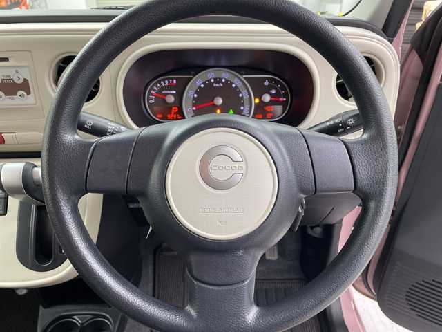 ダイハツ ミラ ココア X 福島県 2016(平28)年 1万km ムースピンクパール /禁煙車//純正オーディオ/ＡＵＸ・CD・AM・FM//電動格納ミラー//ヘッドライトレベライザー//アイドリングストップ//スマートキー//オートエアコン//スペアキー//純正フロアマット//ダブルエアバッグ