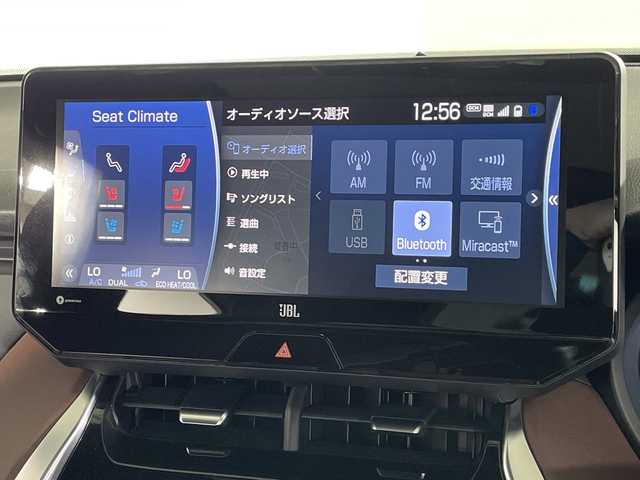 トヨタ ハリアー ハイブリッド Z レザーパッケージ 福岡県 2022(令4)年 3.4万km プレシャスブラックパール 純正12.3インチナビゲーション/フルセグテレビ/AM FM USB AUX BT/パノラマミックビューモニター/デジタルインナーミラー/パノラマルーフ/JBLプレミアムサウンド/LEDヘッドライト/本革レーザーシート/レーダークルーズコントロール/シートヒーター/シートクーラー/純正19インチアルミホイール/ビルトインETC/オートライト/オートマチックハイビーム/コーナーセンサー