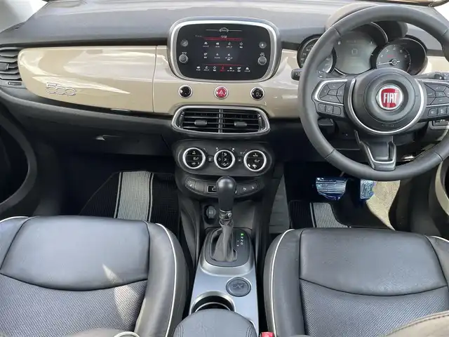フィアット ５００Ｘ クロス 静岡県 2020(令2)年 4.3万km ベージュ ACC/黒革/パワーシート/シートヒーター/純正ディスプレイオーディオ/applecarplay/バックカメラ/純正17インチAW/クリアランスソナー/ブラインドスポット/ETC/ドラレコ/パドルシフト