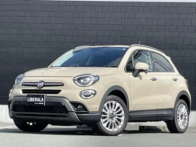 フィアット ５００Ｘ クロス 静岡県 2020(令2)年 4.3万km ベージュ ACC/黒革/パワーシート/シートヒーター/純正ディスプレイオーディオ/applecarplay/バックカメラ/純正17インチAW/クリアランスソナー/ブラインドスポット/ETC/ドラレコ/パドルシフト