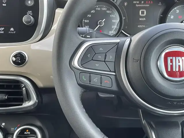 フィアット ５００Ｘ クロス 静岡県 2020(令2)年 4.3万km ベージュ ACC/黒革/パワーシート/シートヒーター/純正ディスプレイオーディオ/applecarplay/バックカメラ/純正17インチAW/クリアランスソナー/ブラインドスポット/ETC/ドラレコ/パドルシフト