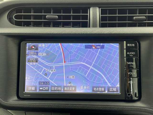 トヨタ アクア L 栃木県 2016(平28)年 6.6万km シルバーM 純正SDナビ/・AM/FM/CD/SD/BT/AUX/ワンセグ/ビルトインETC/電動格納ミラー/オートエアコン/ドアバイザー/ハロゲンヘッドライト/フォグランプ/取扱説明書