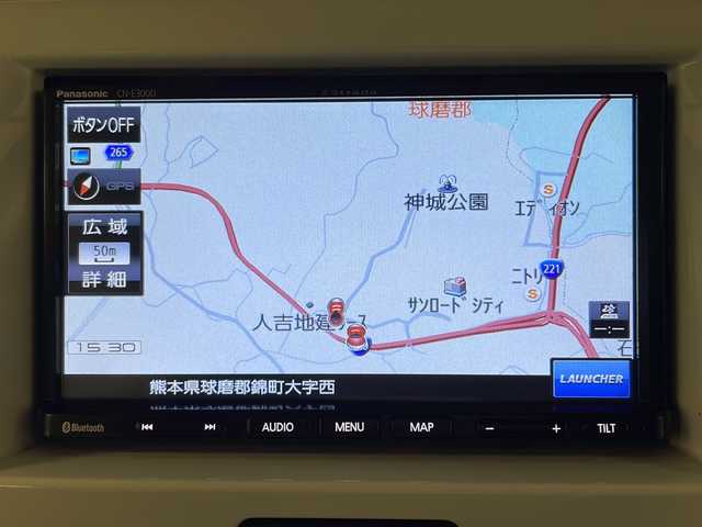 マツダ フレア クロスオーバー XS 熊本県 2017(平29)年 9.9万km ブルーイッシュブラックパール3 社外ＳＤナビ（ＣＤ/ＢＴ/ラジオ/ワンセグ）/バックカメラ/ＥＴＣ/前方ドライブレコーダー/Ｄ・Ｎ席シートヒーター/レーンキープアシスト/横滑り防止装置/衝突軽減システム/ステアリングスイッチ/オートライト/プッシュスタート/スマートキー/純正15インチＡＷ/純正フロアマット