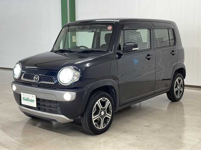 マツダ フレア クロスオーバー XS 熊本県 2017(平29)年 9.9万km ブルーイッシュブラックパール3 社外ＳＤナビ（ＣＤ/ＢＴ/ラジオ/ワンセグ）/バックカメラ/ＥＴＣ/前方ドライブレコーダー/Ｄ・Ｎ席シートヒーター/レーンキープアシスト/横滑り防止装置/衝突軽減システム/ステアリングスイッチ/オートライト/プッシュスタート/スマートキー/純正15インチＡＷ/純正フロアマット