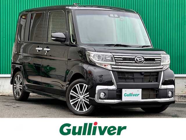 ダイハツ タント カスタム RS トップED SA Ⅲ 宮城県 2018(平30)年 5.8万km ブラックマイカメタリック スマートアシスト3/・衝突回避支援ブレーキ機能/・衝突警報機能（対車両/歩行者）/・車線逸脱警報機能/・誤発進抑制制御機能/・先行車発進お知らせ機能/・オートハイビーム/コーナーセンサー（リア）/社外メモリナビ（AVIC-RZ302）/・CD/DVD/・フルセグTV/バックカメラ/ETC/ドライブレコーダー/両側パワースライドドア/ハーフレザーシート/運転席シートヒーター/革巻きステアリング/ステアリングスイッチ/LEDヘッドランプ/フォグランプ/スマートキー＆プッシュスタート/電動格納ミラー/純正15インチAW/フロアマット/Wエアバッグ