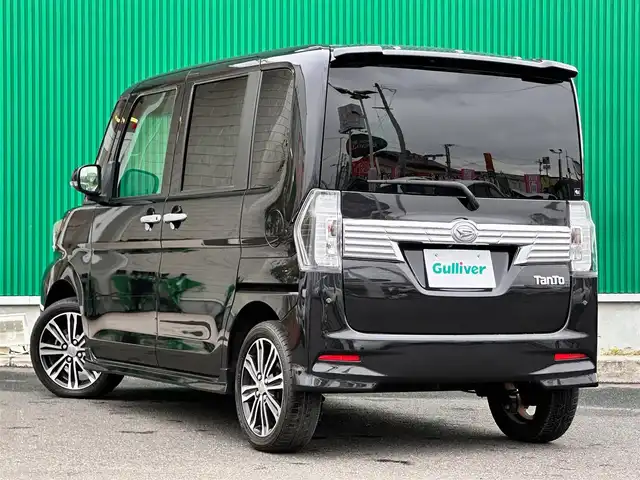 ダイハツ タント カスタム RS トップED SA Ⅲ 宮城県 2018(平30)年 5.8万km ブラックマイカメタリック スマートアシスト3/・衝突回避支援ブレーキ機能/・衝突警報機能（対車両/歩行者）/・車線逸脱警報機能/・誤発進抑制制御機能/・先行車発進お知らせ機能/・オートハイビーム/コーナーセンサー（リア）/社外メモリナビ（AVIC-RZ302）/・CD/DVD/・フルセグTV/バックカメラ/ETC/ドライブレコーダー/両側パワースライドドア/ハーフレザーシート/運転席シートヒーター/革巻きステアリング/ステアリングスイッチ/LEDヘッドランプ/フォグランプ/スマートキー＆プッシュスタート/電動格納ミラー/純正15インチAW/フロアマット/Wエアバッグ