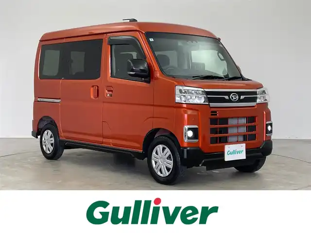ダイハツ アトレー バン RS 埼玉県 2025(令7)年 0.5万km トニコオレンジメタリック ＡＬＰＩＮＥ９インチディスプレイオーディオ　/(FM/AM/Bluetooth/AppleCarPlay/AndroidAuto)/両側パワースライドドア　/スマートアシスト　/　　-衝突軽減ブレーキ　/　　-レーダークルーズコントロール　/　　-車線逸脱警報/　　-ふらつき機能/　　-先行車発進お知らせ機能/　　-標識認識機能/　　-アダプティブハイビームシステム/ＬＥＤヘッドライト　/バックカメラ　/コーナーセンサー/ドライブレコーダー　/ＬＥＤフォグランプ/カロッツェリアツイーター/純正フロアマット
