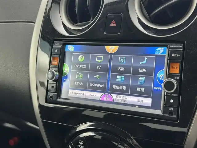 日産 ノート メダリスト 福井県 2013(平25)年 6.1万km ガンＭ 落札不可（AIS検査待ち）/純正ナビゲーション/型式：MC313D-W/【AM/FM/CD/Bluetooth/ワンセグTV】/アラウンドビューモニター/ETC/オートライト/ヘッドライドレベライザー/アイドリングストップ/電動格納ミラー