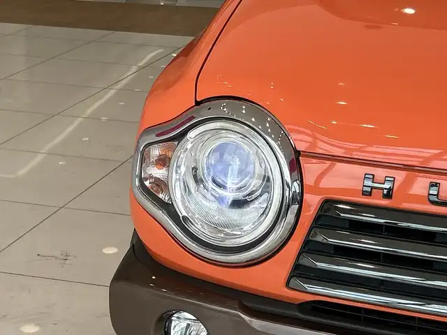 スズキ ハスラー ワンダラー 埼玉県 2018(平30)年 1.9万km パッションオレンジ/ウッディブラウン2トーンルーフ デュアルカメラブレーキサポート/純正ナビ/　　CD/DVD/BT/フルセグTV/バックカメラ/HIDオートライト/ハーフレザー/シートヒーター/ルーフレール/ミラーヒーター/アイドリングストップ/ステアリングスイッチ/前後ドライブレコーダー/プッシュスタート/ETC/禁煙車