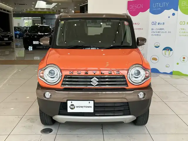 スズキ ハスラー ワンダラー 埼玉県 2018(平30)年 1.9万km パッションオレンジ/ウッディブラウン2トーンルーフ デュアルカメラブレーキサポート/純正ナビ/　　CD/DVD/BT/フルセグTV/バックカメラ/HIDオートライト/ハーフレザー/シートヒーター/ルーフレール/ミラーヒーター/アイドリングストップ/ステアリングスイッチ/前後ドライブレコーダー/プッシュスタート/ETC/禁煙車
