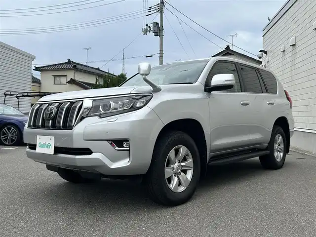 トヨタ ランドクルーザー プラド TX Lパッケージ 山形県 2018(平30)年 14.3万km シルバーM ４WD/純正ナビ/（FM/AM/DVD/フルセグ）/Bluetooth/クルーズコントロール/バックカメラ/横滑り防止装置/ドライブレコーダー/ヒートヒーター/エアシート/逸脱防止装置/オートライト/フォグランプ/純正マット/冬タイヤ積載/ダブルエアバック/保証証/取扱説明書