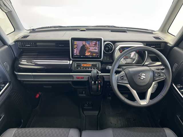 スズキ スペーシア カスタム HYBRID XS 茨城県 2023(令5)年 1.6万km ピュアホワイトP ８型ナビ　バックモニター　フルセグＴＶ　衝突軽減ブレーキ　シートヒーター　ドラレコ前後　両側電動スライドドア　アイドリングストップ　コーナーセンサー　ＨＵＤ　追従クルコン　純正１５インチアルミホイール