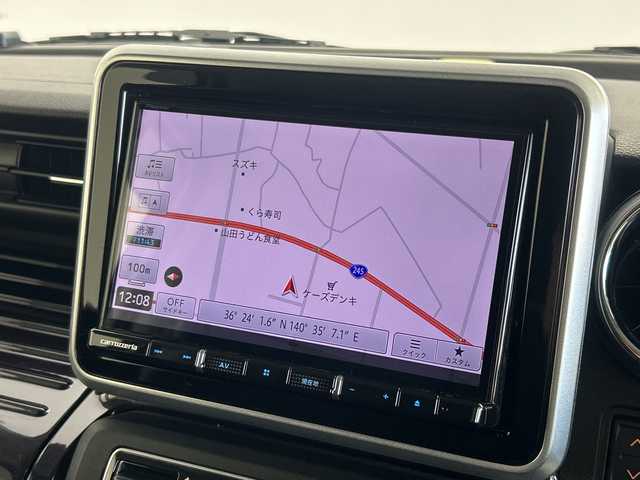 スズキ スペーシア カスタム HYBRID XS 茨城県 2023(令5)年 1.6万km ピュアホワイトP ８型ナビ　バックモニター　フルセグＴＶ　衝突軽減ブレーキ　シートヒーター　ドラレコ前後　両側電動スライドドア　アイドリングストップ　コーナーセンサー　ＨＵＤ　追従クルコン　純正１５インチアルミホイール