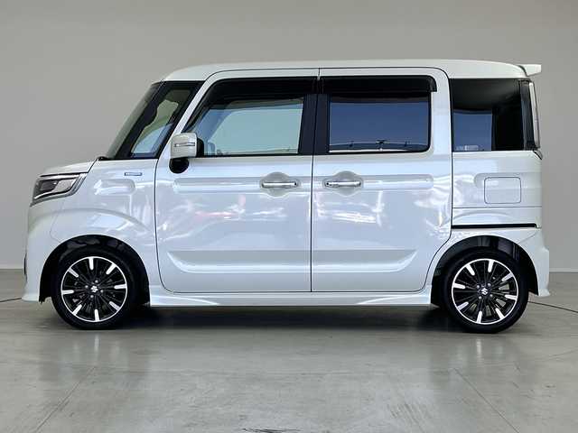 スズキ スペーシア カスタム HYBRID XS 茨城県 2023(令5)年 1.6万km ピュアホワイトP ８型ナビ　バックモニター　フルセグＴＶ　衝突軽減ブレーキ　シートヒーター　ドラレコ前後　両側電動スライドドア　アイドリングストップ　コーナーセンサー　ＨＵＤ　追従クルコン　純正１５インチアルミホイール