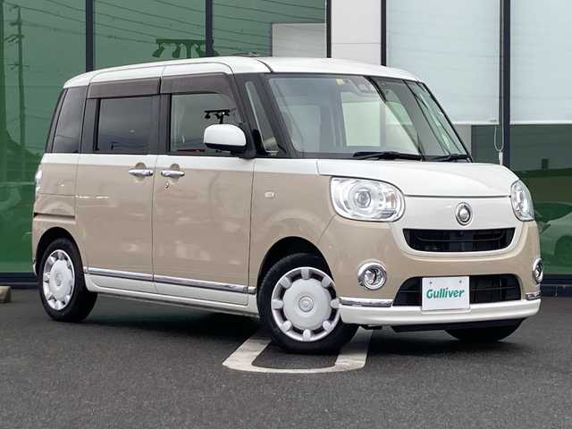 ダイハツ ムーヴ キャンバス G ブラックインテリア リミテッド SAⅢ 岐阜県 2018(平30)年 8.6万km パールホワイトⅢ/ナチュラルベージュマイカメタリック 2トーン 登録時走行距離86072km/全方位カメラ/純正ＳＤナビ(Bluetooth接続/CDチェンジャー)/バックモニター/両側パワースライドドア/ワンセグＴＶ/ＬＥＤヘッドライト/オートマチックハイビーム/オートライト/ドライブレコーダー/衝突被害軽減システム/プッシュスタート/スマートキー/スペアキー/横滑り防止装置/ETC/禁煙車/盗難防止装置/ABS