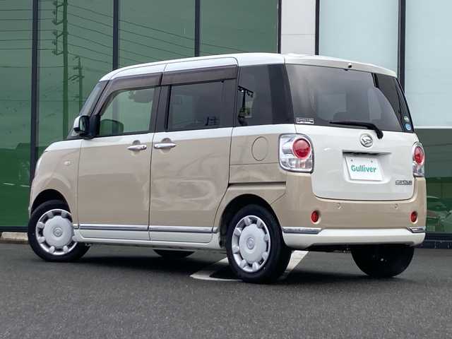 ダイハツ ムーヴ キャンバス G ブラックインテリア リミテッド SAⅢ 岐阜県 2018(平30)年 8.6万km パールホワイトⅢ/ナチュラルベージュマイカメタリック 2トーン 登録時走行距離86072km/全方位カメラ/純正ＳＤナビ(Bluetooth接続/CDチェンジャー)/バックモニター/両側パワースライドドア/ワンセグＴＶ/ＬＥＤヘッドライト/オートマチックハイビーム/オートライト/ドライブレコーダー/衝突被害軽減システム/プッシュスタート/スマートキー/スペアキー/横滑り防止装置/ETC/禁煙車/盗難防止装置/ABS