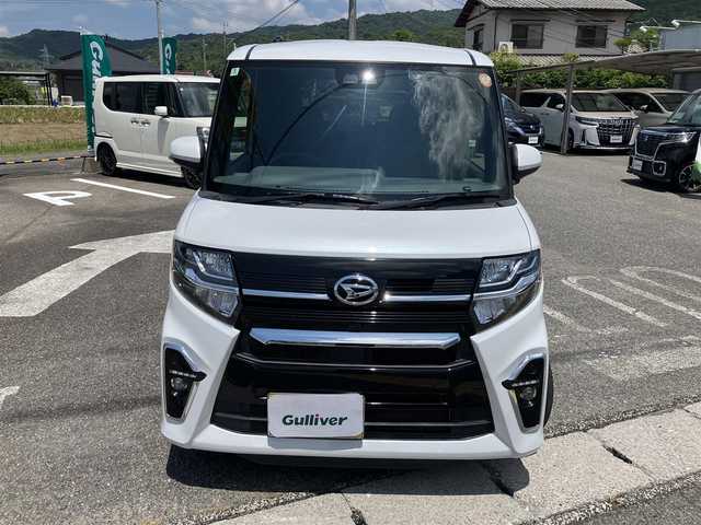 ダイハツ タント カスタム RS セレクション 広島県 2020(令2)年 5.5万km シャイニングホワイトパール 社外ナビ/両側パワースライドドア/ロングスライドシート/スマートアシスト/レーダークルーズ/ハーフレザーシート/前席シートヒーター/LEDヘッドライト/オートライト/ビルトインETC/新車保証書/取扱説明書/スペアキー