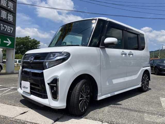 ダイハツ タント カスタム RS セレクション 広島県 2020(令2)年 5.5万km シャイニングホワイトパール 社外ナビ/両側パワースライドドア/ロングスライドシート/スマートアシスト/レーダークルーズ/ハーフレザーシート/前席シートヒーター/LEDヘッドライト/オートライト/ビルトインETC/新車保証書/取扱説明書/スペアキー