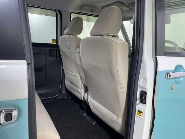 ダイハツ ムーヴ キャンバス X メイクアップ リミテッド SAⅢ 広島県 2019(令1)年 3.1万km パールホワイトⅢ/ファインミントメタリック 2トーン 禁煙/スマートアシストIII/・衝突軽減ブレーキ/・車線逸脱警報/・誤発進抑制制御/・オートハイビーム/社外ディスプレイオーディオ（DDX4190BT）/(BT/DVD/CD/USB/Spotify)/バックカメラ（未接続）/両側パワースライドドア/リアセンサー（御発進抑制）/社外LEDヘッドライト/フォグランプ/オートライト/スマートキー/プッシュスタート/スペアキー/純正ドアバイザー/フロアマット/電動格納ミラー/アイドリングストップ/ヘッドライトレベライザー/ステアリングスイッチ/取扱説明書