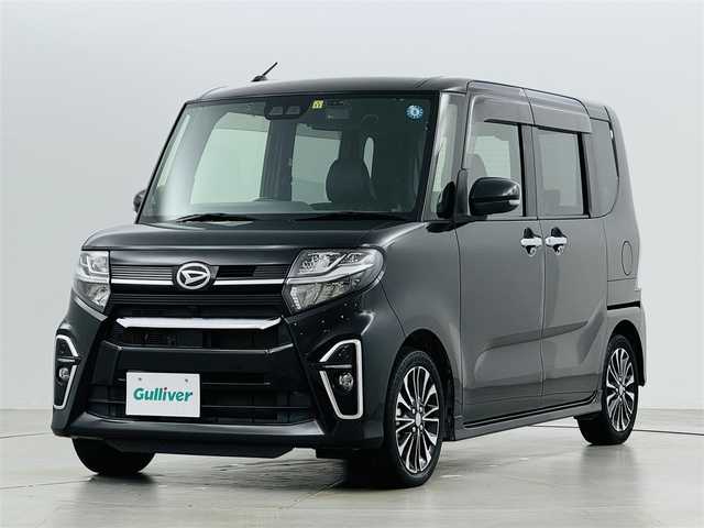 ダイハツ タント カスタム RS 福島県 2019(令1)年 3.8万km ブラックマイカメタリック スマートアシスト　/バックカメラ　/ドライブレコーダー　/両側パワースライドドア　/運転席ロングスライドシート　/SDナビゲーション/【AM/FM/DISC/Bluetooth/フルセグ】/型番:AVIC-RZ511 /ステアリングスイッチ　/ＥＴＣ　/プッシュスタート　/・スマートキー　/ＬＥＤライト　/・オートライト　/・フォグライト/リアサンシェード/純正ドアバイザー/USB入力端子/革調シートカバー