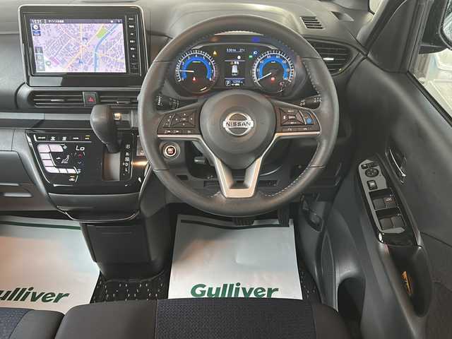 日産 ルークス HWS Gターボ プロパイロットED 神奈川県 2023(令5)年 1.3万km アメジストパープル プロパイロット/純正ディーラーナビ(AM/FM/SD/BT/フルセグTV)/全方位カメラ/レーダークルーズコントロール/両側パワースライドドア/ハンズフリースライドドア/エマージェンシーブレーキ/車線逸脱警告/オートハイビーム/ETC/前方ドライブレコーダー/2列目サーキュレーター/2列目サンシェード/オートライト/純正フロアマット/純正ドアバイザー/ステアリングスイッチ/ISOFIX/スペアキー×1/保証書/取扱説明書