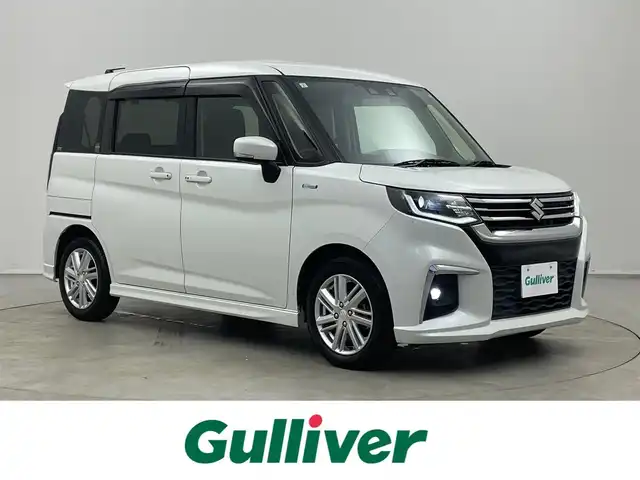 スズキ ソリオ HV MZ 埼玉県 2021(令3)年 4.3万km ピュアホワイトP 社外９インチナビ　バックカメラ　ＥＴＣ　前後ドライブレコーダー　セーフティサポート　レーダークルーズコントロール　シートヒーター　ＨＤＭＩ　純正アルミホイール　オートライト　ＬＥＤヘッドライト　地デジ