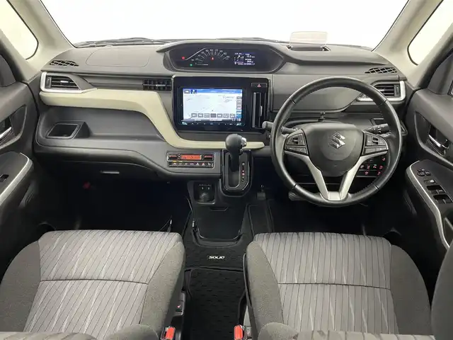 スズキ ソリオ HV MZ 埼玉県 2021(令3)年 4.3万km ピュアホワイトP 社外９インチナビ　バックカメラ　ＥＴＣ　前後ドライブレコーダー　セーフティサポート　レーダークルーズコントロール　シートヒーター　ＨＤＭＩ　純正アルミホイール　オートライト　ＬＥＤヘッドライト　地デジ