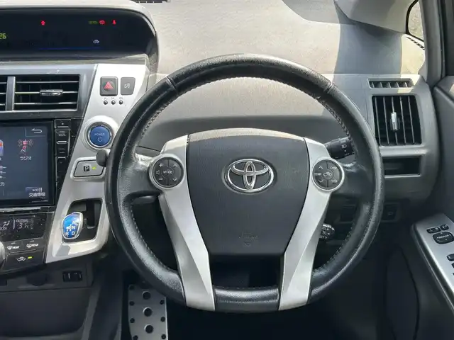 トヨタ プリウス α S ツーリングセレクション 宮崎県 2013(平25)年 13.3万km ホワイトパールクリスタルシャイン /ナビ(EX009V)//TV/CD/DVD/Bluetooth//ETC//バックカメラ//クルーズコントロール//純正フロアマット//純正アルミホイール//ドアバイザー//オートライト//電格ウィンカーミラー