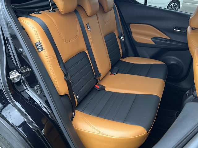 日産 キックス X ツートーンインテリアED 佐賀県 2021(令3)年 3.2万km ピュアブラック 純正9インチナビ/（フルセグ/Bluetooth/CD/DVD/AM/FM//USB/SD/iPod/MUSICSTOCKER）/全周囲カメラ/プロパイロット/衝突被害軽減システム/横滑り防止装置/フォグランプ/デジタルインナーミラー/ETC/D/N席シートヒーター/ヒートステアリング/電動パーキングブレーキ/電動格納ミラー/ドアバイザー/スマートキー/スペアキー