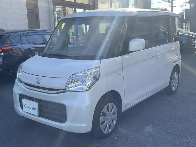 スズキ スペーシア X 静岡県 2017(平29)年 4.4万km ピュアホワイトP ワンオーナー/純正ナビ/フルセグTV/DVD/CD/BT/USB/全方位カメラ/衝突軽減ブレーキ/レーンキープアシスト/左後パワースライドドア/右後イージークローザー/運転席シートヒーター/HIDヘッドライト/ステアリングスイッチ/スマートキー×2/保証書/取扱説明書/ナビ取扱説明書/R4/R6点検記録簿有