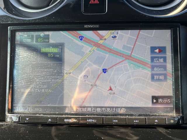 日産 ノート メダリスト エマージェンシーB 宮城県 2014(平26)年 11.1万km スーパーブラック 登録時走行距離110368km/社外ナビ/フルセグTV/Bluetooth/DVD/CD/FM/AM/全方位カメラ/コーナーセンサー/フォグランプ/アルミ付きスタットレスタイヤ/レーンキープ/横滑り防止装置/アイドリングストップ/ヘッドライトレベライザー/ETC/プッシュスタート/スマートキー/Aライト/純正フロアマット/フォグランプ/ドアバイザー/電動格納ミラー