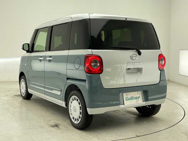 ダイハツ ムーヴ キャンバス ストライプス G 千葉県 2025(令7)年 0.1千km シャイニングホワイトパール/レイクブルーメタリック 純正ディーラーナビ（BT/フルセグTV/CD、DVD）/バックカメラ/両側パワースライドドア/衝突軽減ブレーキ/レーンキープアシスト/前後コーナーセンサー/LEDオートライト/オートハイビーム/アイドリングストップ/ふらつき防止/スマートキー/フォグランプ/プッシュスタート/ウィンカーミラー