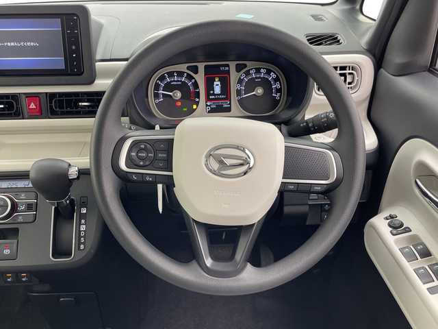 ダイハツ ムーヴ キャンバス ストライプス G 千葉県 2025(令7)年 0.1千km シャイニングホワイトパール/レイクブルーメタリック 純正ディーラーナビ（BT/フルセグTV/CD、DVD）/バックカメラ/両側パワースライドドア/衝突軽減ブレーキ/レーンキープアシスト/前後コーナーセンサー/LEDオートライト/オートハイビーム/アイドリングストップ/ふらつき防止/スマートキー/フォグランプ/プッシュスタート/ウィンカーミラー