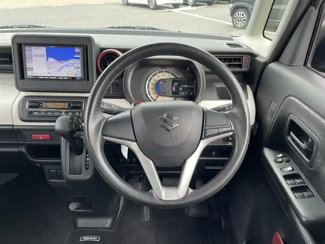 スズキ スペーシア HYBRID G 島根県 2021(令3)年 2.7万km アーバンブラウンパールメタリック 登録時走行距離　26860km/ワンオーナー/保証書/取扱説明書/社外ナビ（AVN113MV）/ワンセグテレビ/プッシュスタート/スマートキー/スペアキー/ドアバイザー/純正フロアマット/コーナーセンサー/横滑り防止装置/車線逸脱警報/衝突軽減システム/社外アルミ１４インチ