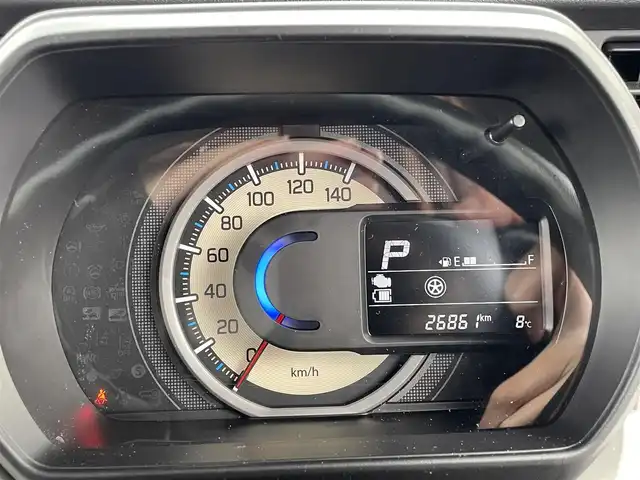 スズキ スペーシア HYBRID G 島根県 2021(令3)年 2.7万km アーバンブラウンパールメタリック 登録時走行距離　26860km/ワンオーナー/保証書/取扱説明書/社外ナビ（AVN113MV）/ワンセグテレビ/プッシュスタート/スマートキー/スペアキー/ドアバイザー/純正フロアマット/コーナーセンサー/横滑り防止装置/車線逸脱警報/衝突軽減システム/社外アルミ１４インチ