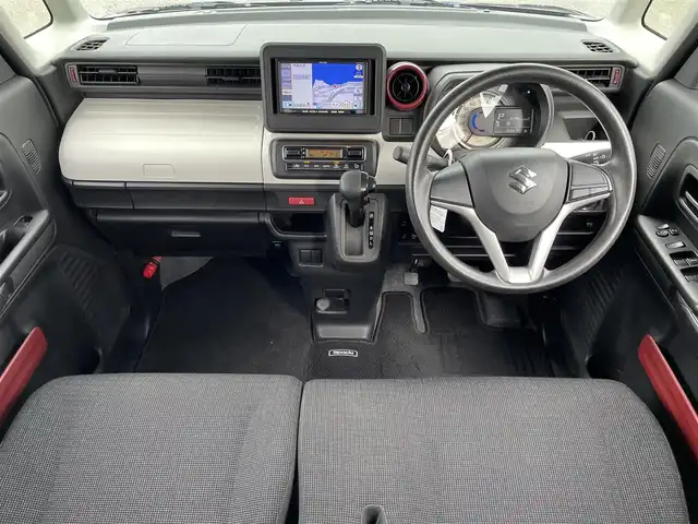 スズキ スペーシア HYBRID G 島根県 2021(令3)年 2.7万km アーバンブラウンパールメタリック 登録時走行距離　26860km/ワンオーナー/保証書/取扱説明書/社外ナビ（AVN113MV）/ワンセグテレビ/プッシュスタート/スマートキー/スペアキー/ドアバイザー/純正フロアマット/コーナーセンサー/横滑り防止装置/車線逸脱警報/衝突軽減システム/社外アルミ１４インチ