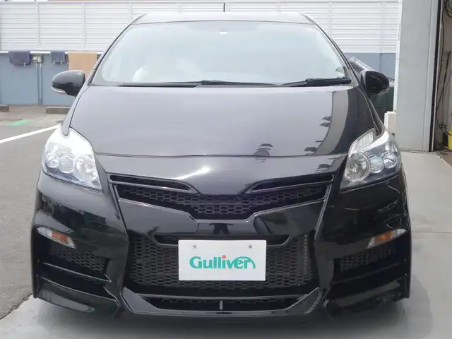 トヨタ プリウス G ツーリングセレクション 静岡県 2009(平21)年 11.2万km ブラック 社外車高長（カヤバ）/社外バンパー　フロント／リア/社外シートカバー/社外18インチアルミホイル（WORK）/社外オーディオ（カロッツェリア）/　CD/BT/USB/AUX/ETC/クルーズコントロール/スマートキー/プッシュスタート/ヘッドライトウォッシャー/社外LEDヘッドライト/純正フロアマット/純正ドアバイザー/取扱説明書/保証書