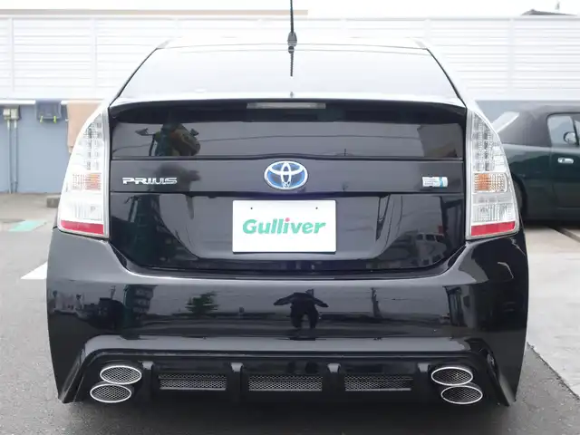 トヨタ プリウス G ツーリングセレクション 静岡県 2009(平21)年 11.2万km ブラック 社外車高長（カヤバ）/社外バンパー　フロント／リア/社外シートカバー/社外18インチアルミホイル（WORK）/社外オーディオ（カロッツェリア）/　CD/BT/USB/AUX/ETC/クルーズコントロール/スマートキー/プッシュスタート/ヘッドライトウォッシャー/社外LEDヘッドライト/純正フロアマット/純正ドアバイザー/取扱説明書/保証書