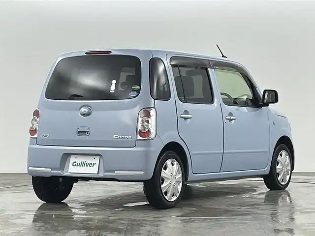 ダイハツ ミラ ココア X スマートセレ SN 福島県 2014(平26)年 6.8万km ミストブルーマイカメタリック 純正ナビ/・ワンセグTV/Bluetooth/CD/DVD/USB/・バックカメラ/アイドリングストップ/ヘッドライトレベライザー/ベンチシート/スマートキー/電動格納ミラー/純正フロアマット/ドアバイザー