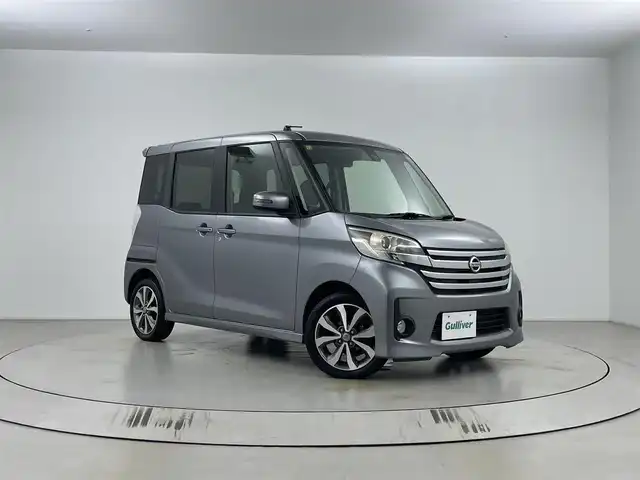 日産 デイズ ルークス HWS X Vセレクション 埼玉県 2016(平28)年 3.8万km チタニウムグレーメタリック 純正SDナビ/MM316D-W/アラウンドビューモニター/両側パワースライドドア/エマージェンシーブレーキ/踏み間違い防止アシスト/ＨＩＤヘッドライト/フォグランプ/リアシェード/サーキュレーター/アイドリングストップ/新車保証書/取扱説明書